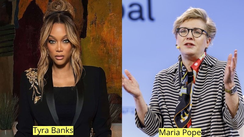 Tyra Banks and Maria Pope